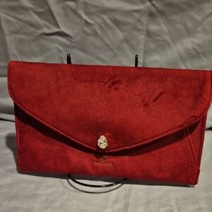 Swarovski Red Suede Clutch